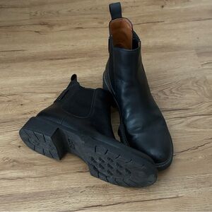 Black Women's Leather Coach Lyden Chelsea Boootie